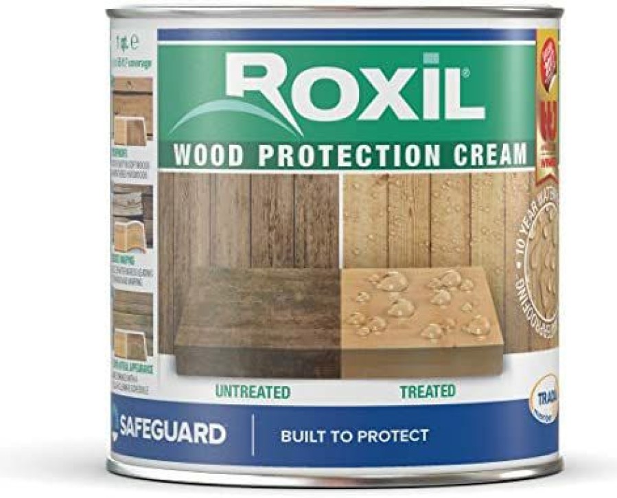 Stains * | Outlet Roxil Protection Cream Instant Waterproofing Clear Treatment, Weatherproofs: Fences, Decking, Furniture, Sheds (1 Quart) Wood