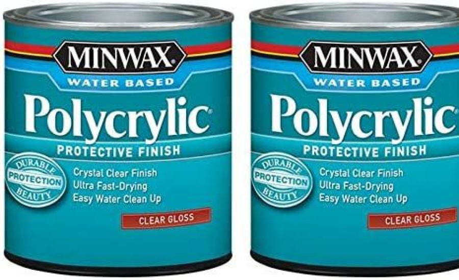 Minwax * | Online Minwax 65555444 Polycrylic Protective Finish Water Based, Quart, Gloss 2 Pack