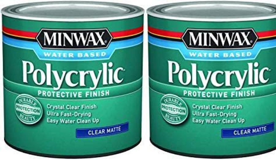 Minwax * | Online Minwax 222224444 Polycrylic Protective Finish Water Based, 1/2 Pint, Matte 2 Pack