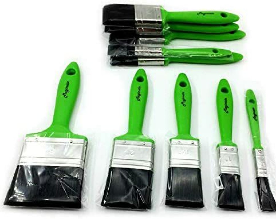 Minwax * | Outlet Magimate Paint Brushes Set For Furniture, Fences And Wall Trim, Polyester Bristle Paintbrush, Household Clean Brush Green