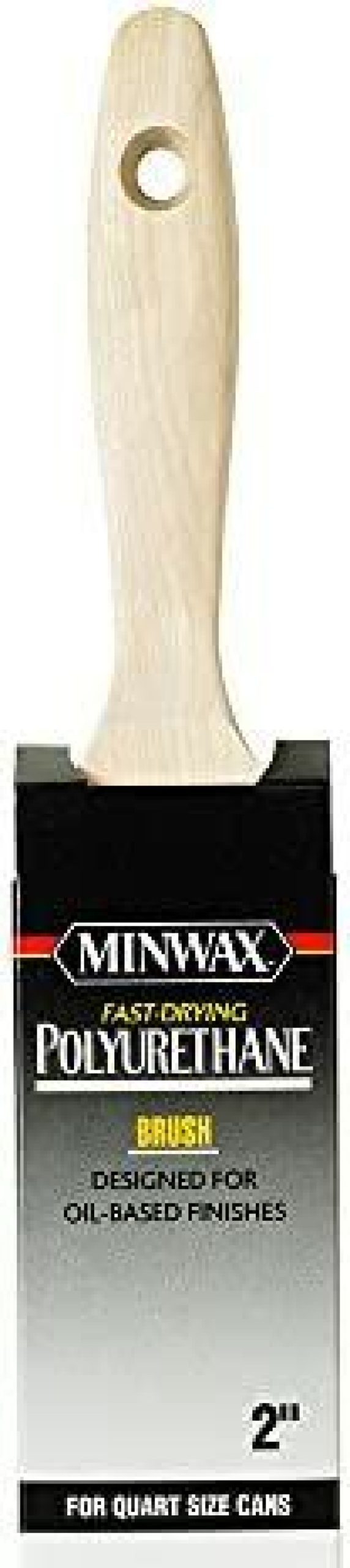 Minwax * | Shop Minwax 427350008 Polyurethane 2 Trim-Black China Bristle Blend Brush/Roller/Applicator, 2 Inch, White