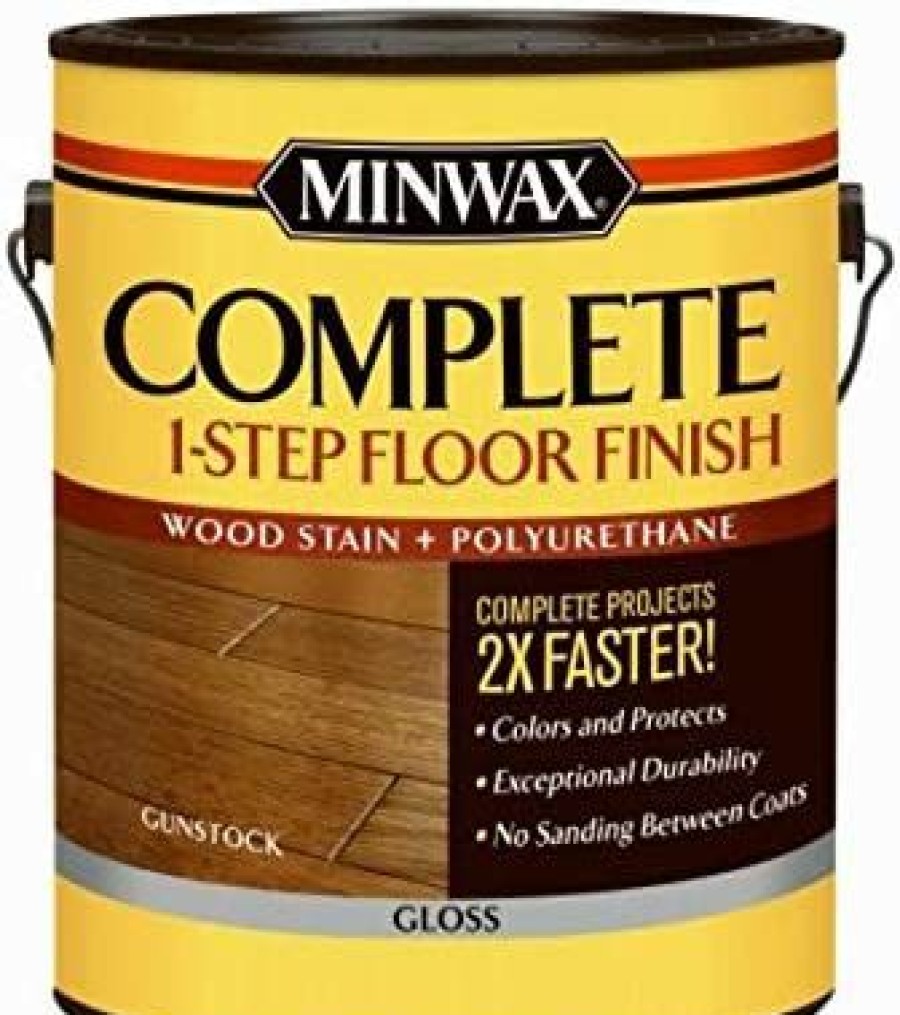 Minwax * | Online Minwax 672080000 Complete 1 Step Floor Finish, 1 Gallon, Gunstock