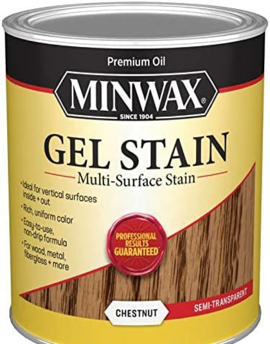 Stains * | Online Minwax Gel Stain For Interior Wood Surfaces, Quart, Chestnut