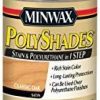 Stains * | Outlet Minwax 219704444 Polyshades Stain & Polyurethane In 1 Step, 275 Voc, 1/2 Pint, Classic Oak, Satin