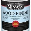 Stains * | Shop Minwax Wood Finish Water-Based Semi-Transparent Color Stain, , 1 Quart True Black