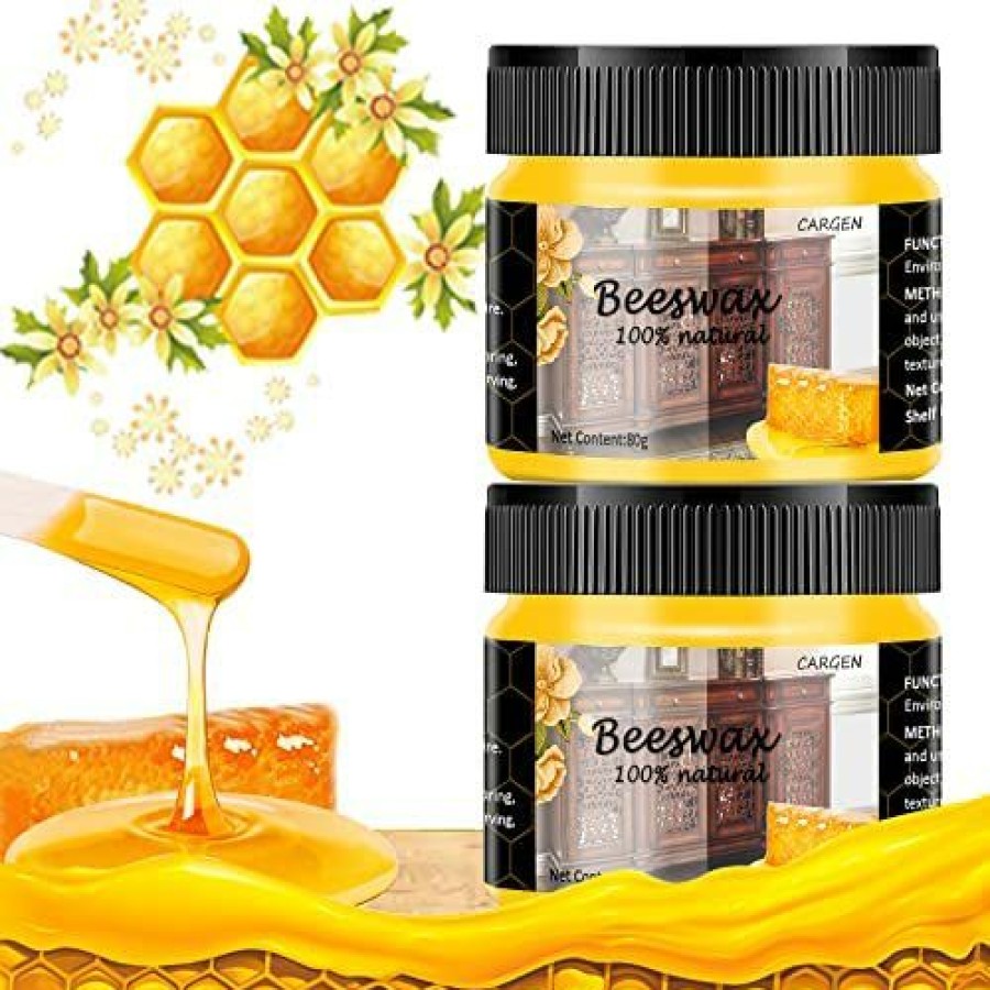 Minwax * | Shop Cargen Beeswax Furniture Polish, Wood Seasoning Beeswax For Furniture Wood Wax For Dining Table Floor Doors Chairs Cabinets To Protect And Care 2Pcs Beeswax Polish