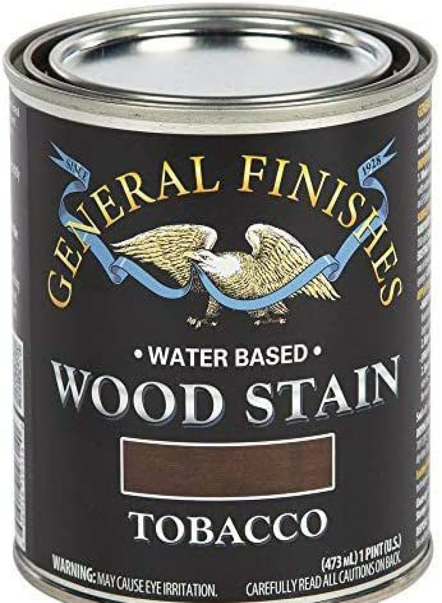 Stains * | Outlet General Finishes Water Based Wood Stain, 1 Pint, Tobacco