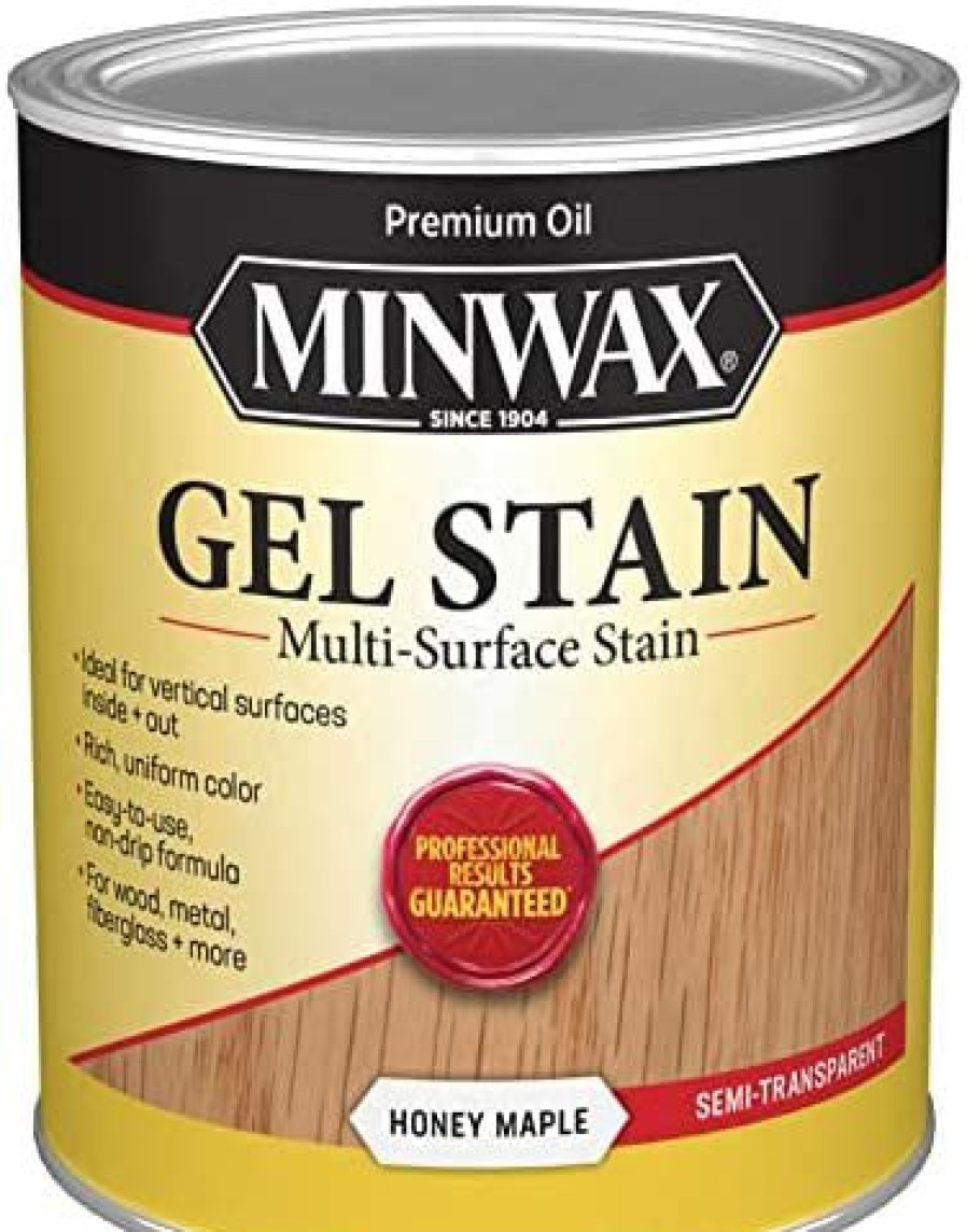 Stains * | Outlet 1 Qt Minwax 66040 Gel Stain Interior/Exterior Gel Stain Honey Maple