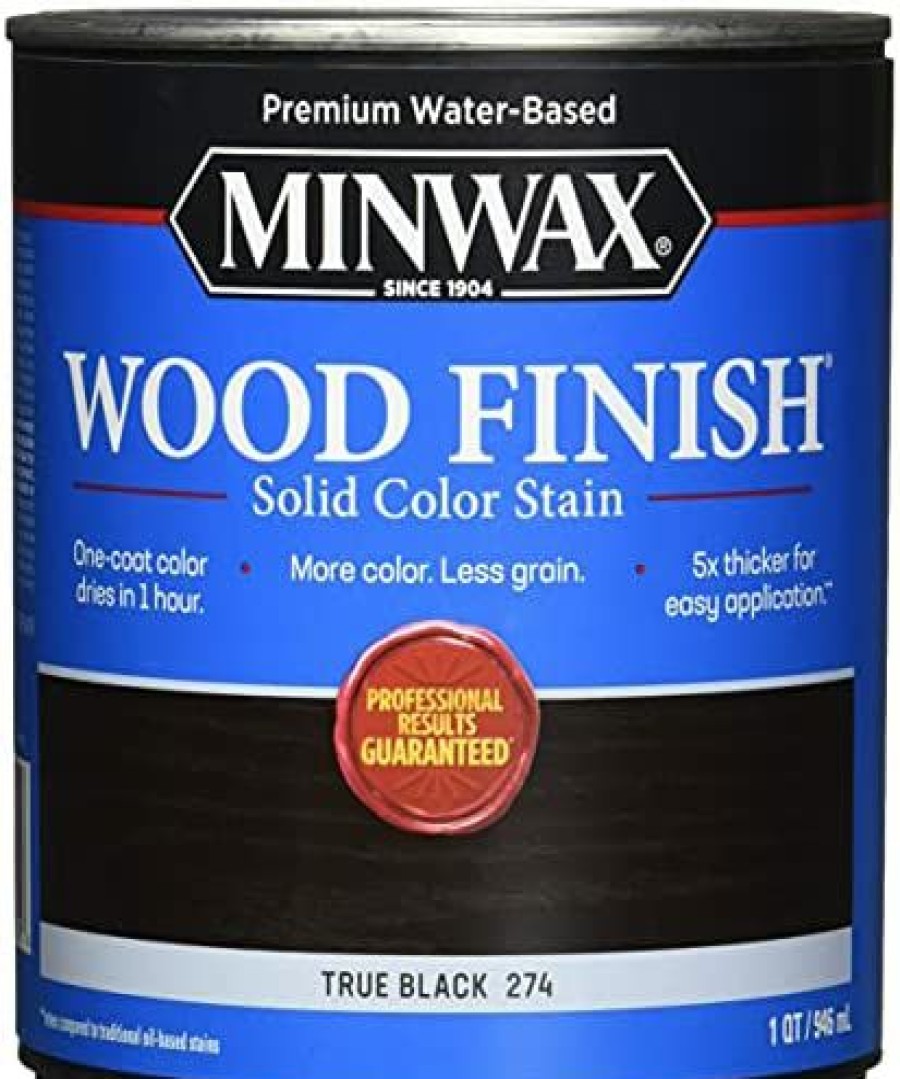 Stains * | Outlet Minwax Wood Finish Water-Based Solid Color Stain, , 1 Quart True Black