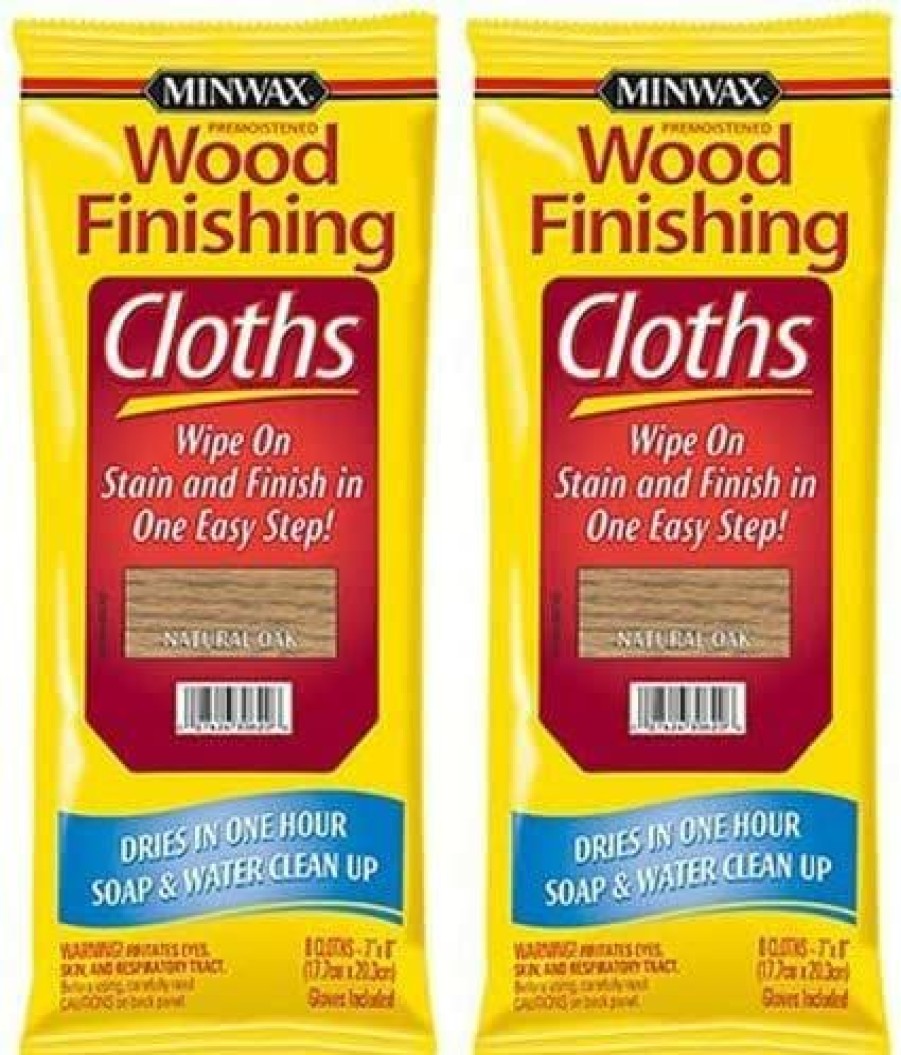 Stains * | Online Minwax 308200000 Wood Finishing Cloths, Natural Oak 2 Pack