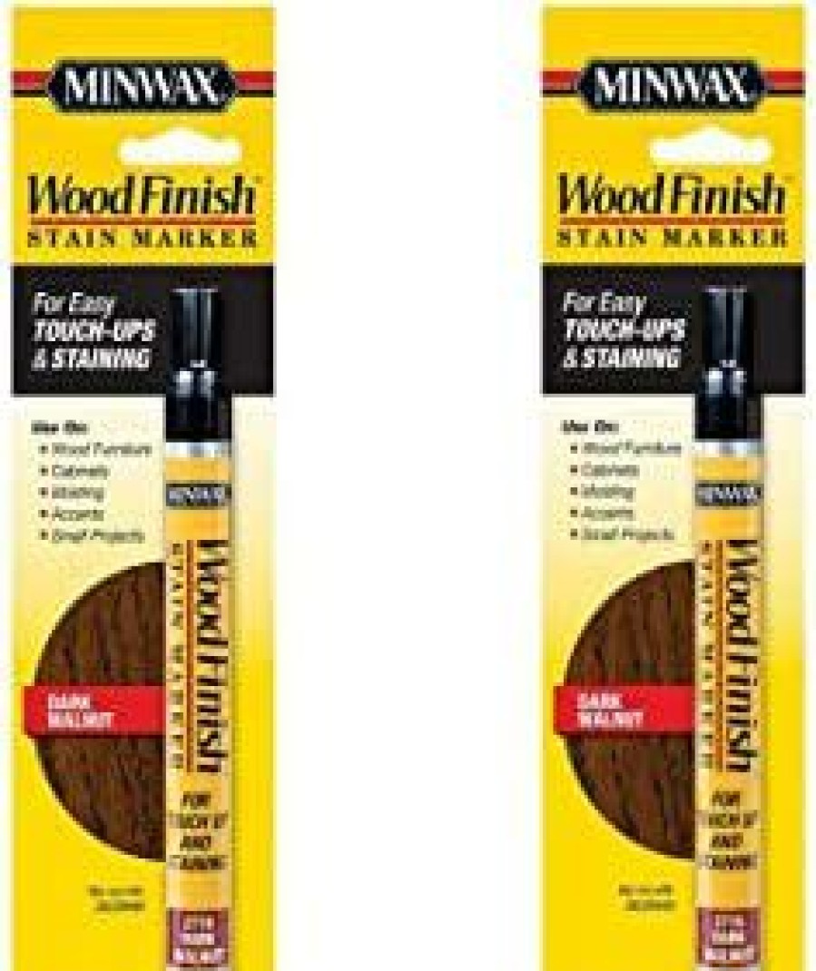 Stains * | Online Minwax 63487 Wood Finish Dark Walnut Stain Marker Interior Wood (2, 2) A Brown