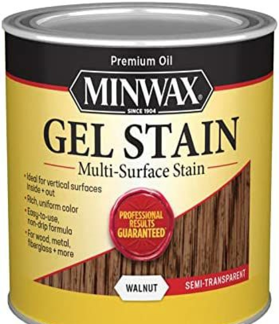 Stains * | Shop 1/2 Pt Minwax 26060 Gel Stain Interior/Exterior Gel Stain Walnut