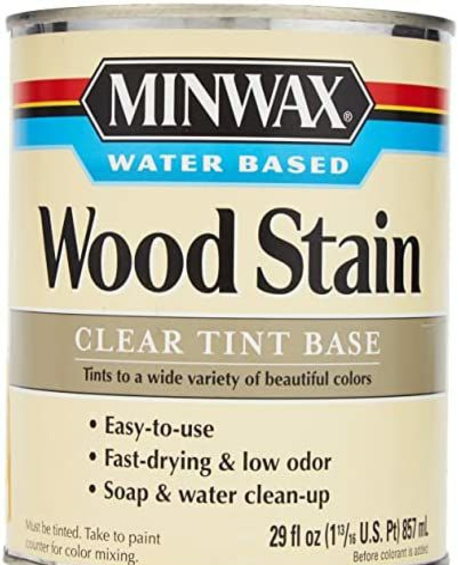 Stains * | Online Minwax 618074444 Water-Based Wood Stain, Quart, Clear Tint Base