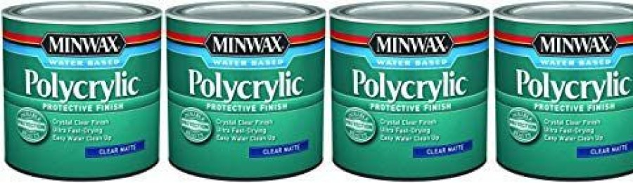 Minwax * | Outlet Minwax 222224444 Polycrylic Protective Finish Water Based, 1/2 Pint, Matte 4 Pack