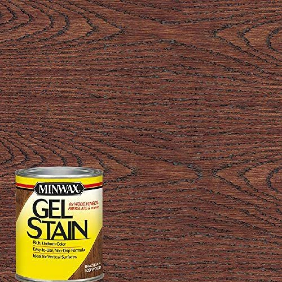 Stains * | Online Minwax Gel Stain For Interior Wood Surfaces, Quart, Brazilian Rosewood