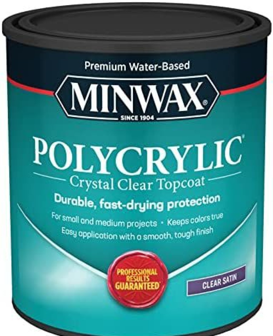 Minwax * | Shop 1 Qt Minwax 63333 Clear Polycrylic Water-Based Protective Finish Satin