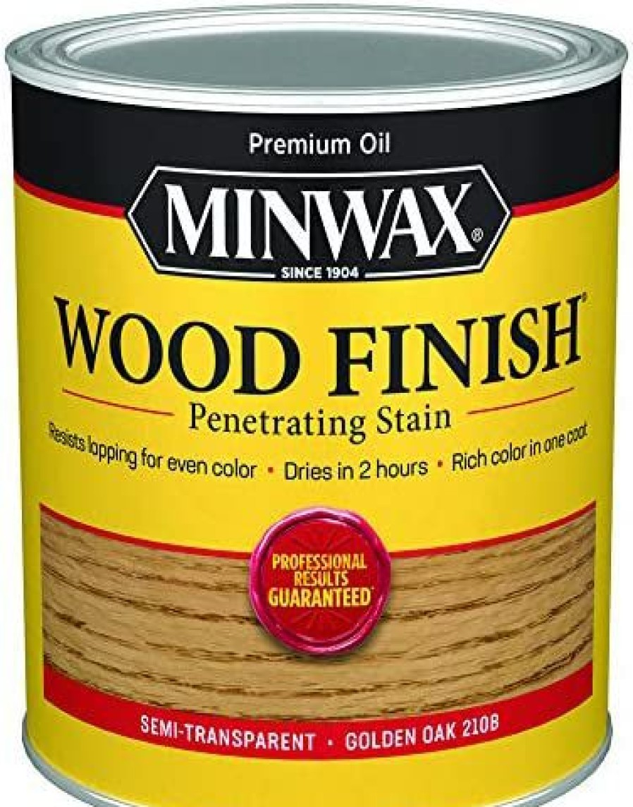 Stains * | Shop 1 Qt Minwax 70001 Wood Finish Oil-Based Wood Stain Golden Oak