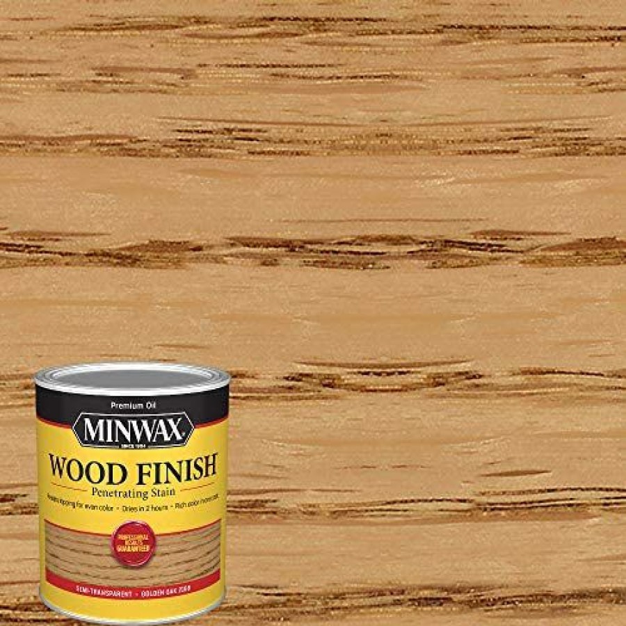 Stains * | Shop 1 Qt Minwax 70001 Wood Finish Oil-Based Wood Stain Golden Oak