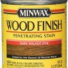 Stains * | Shop Minwax 22716 8 Fl Oz (1/2 Pint) Wood Finish Interior Wood Stain, Dark Walnut 2716 Brown