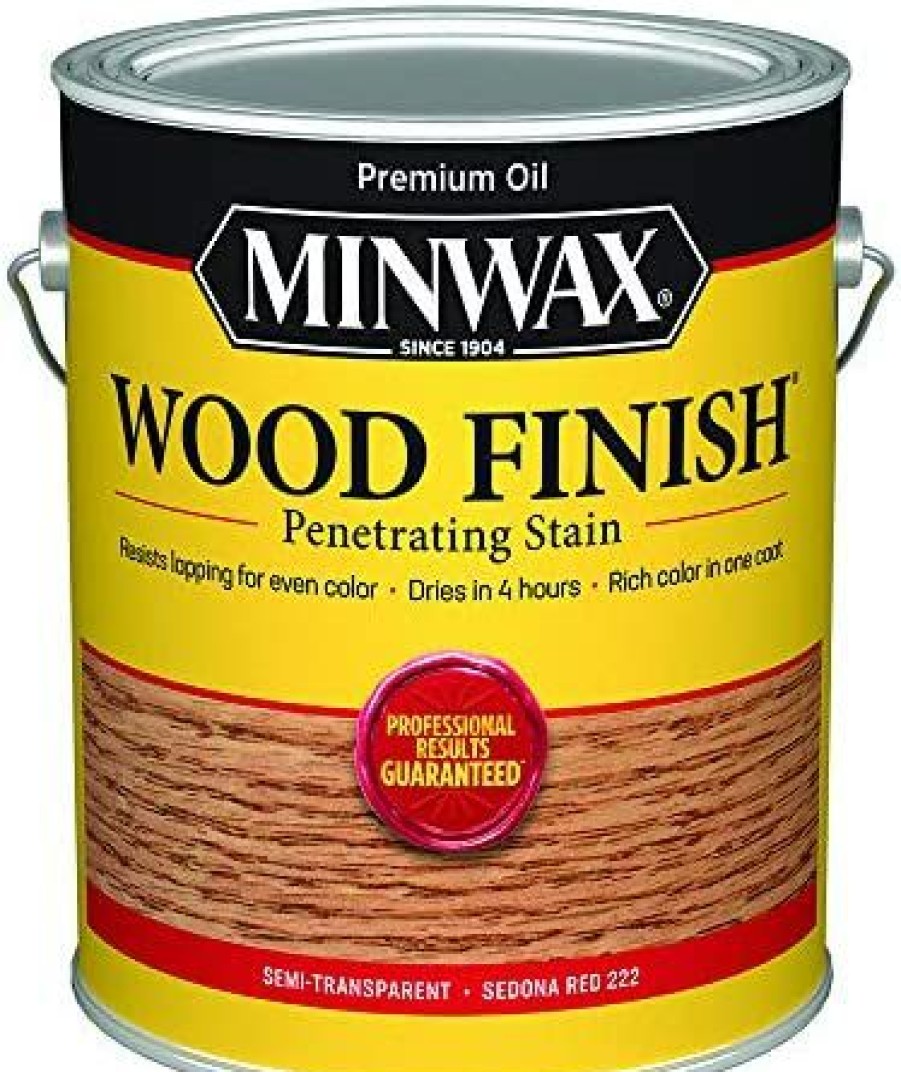 Stains * | Online Minwax 710860000 Finish Penetrating Interior Wood Stain, 1 Gallon (Pack Of 1), 250 Voc Sedona Red